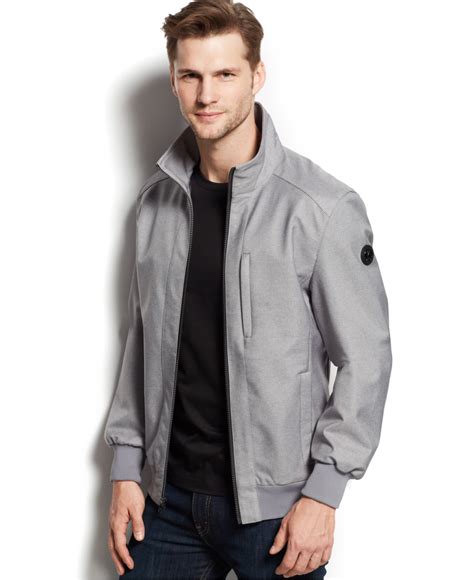 michael kors soft shell men's jacket lined zip|Michael Kors Men's Jackets and Coats .